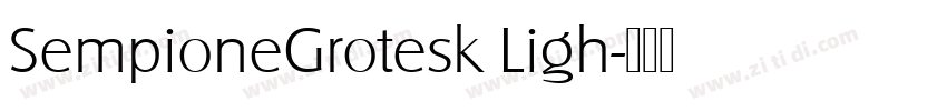 SempioneGrotesk Ligh字体转换